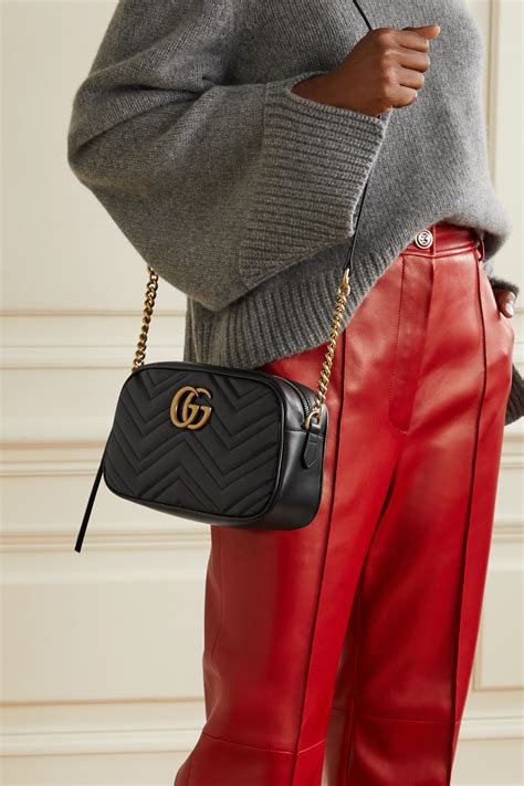 gucci gg marmont small raffia shoulder bag|gucci marmont bag small size.